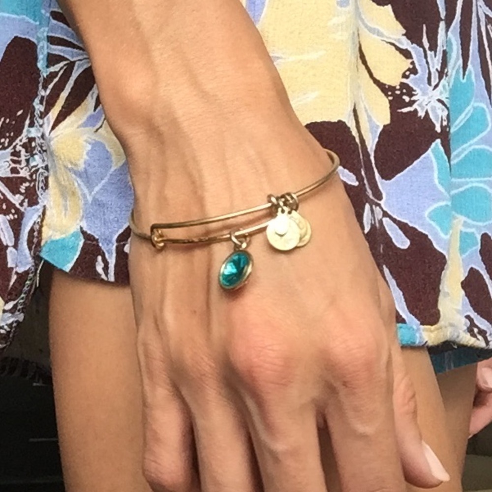 alex & ani bracelet / march aquamarine birthstone